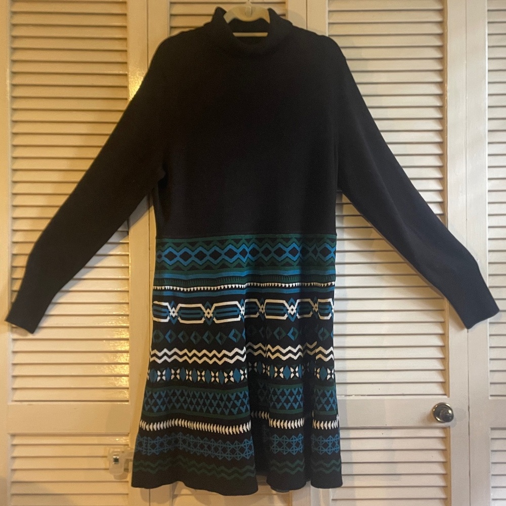 ElizaJ Geometric, Sweater Dress